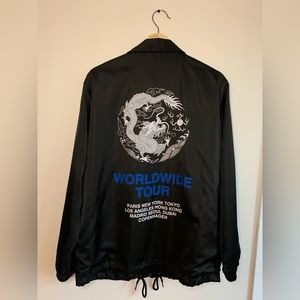 Black satin coach jacket